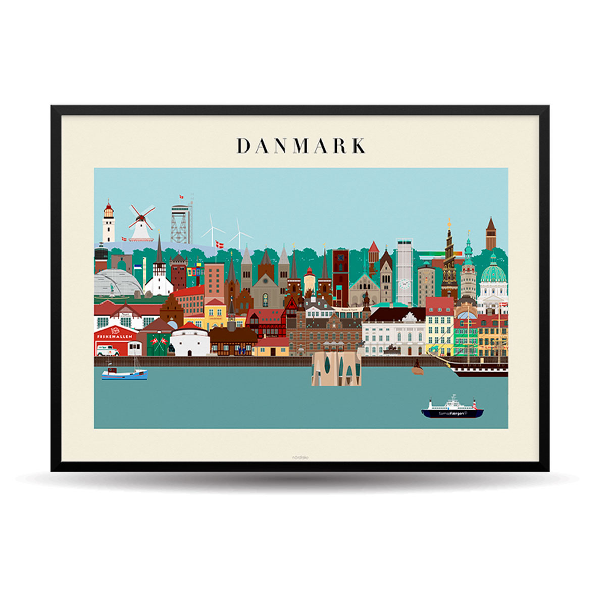 Plakat 50x70 vandret- Danmark - Nördiske -
